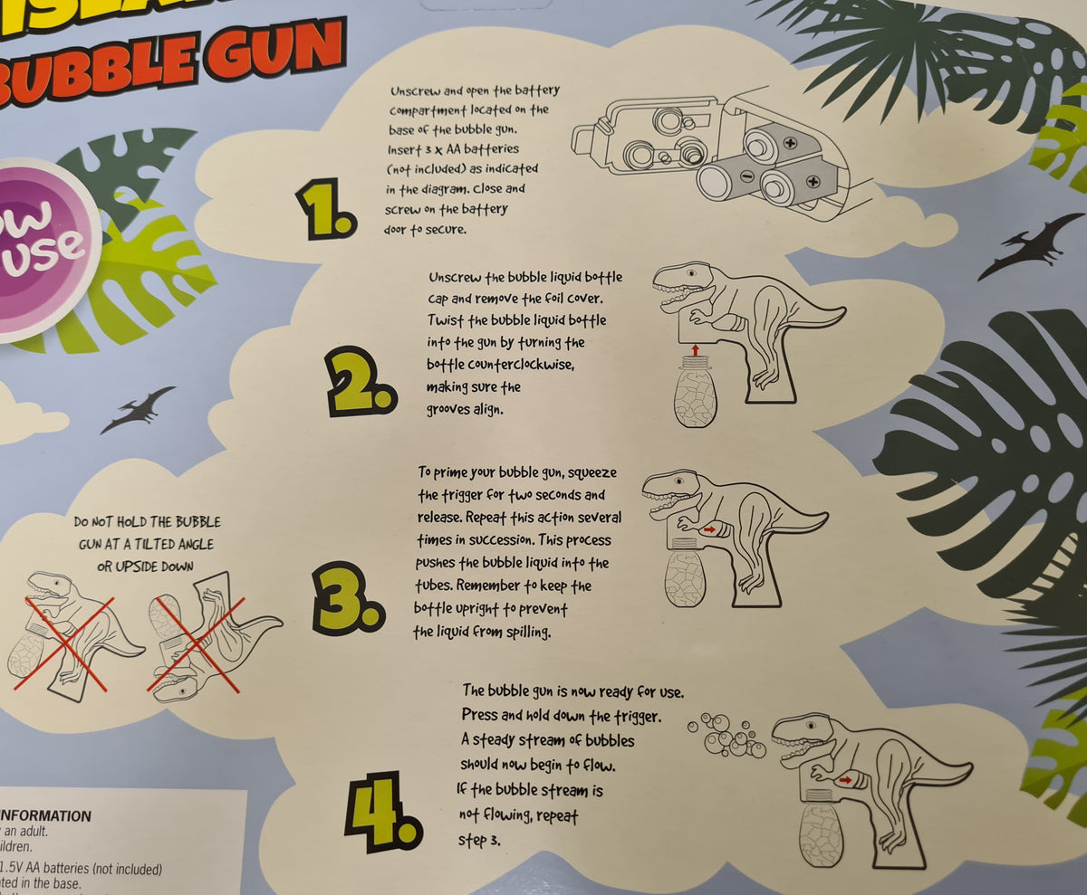 Dino Bubble Gun
