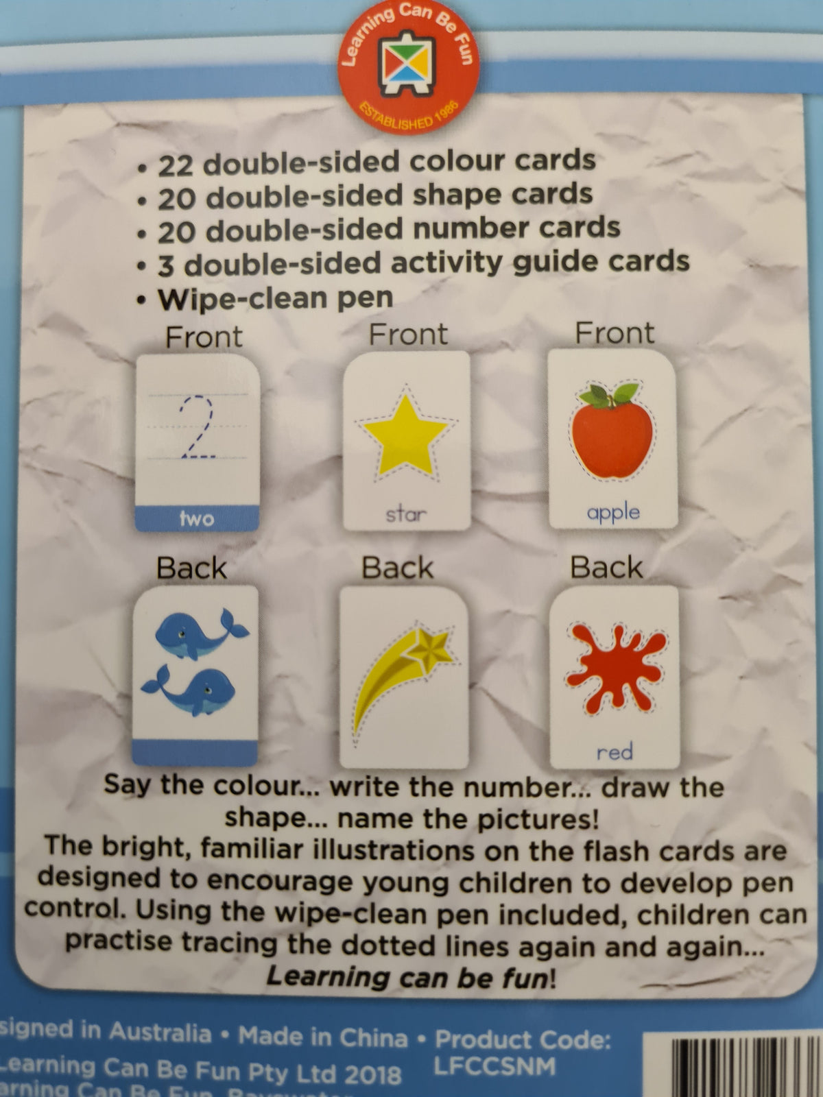 Flash Card, Alphabet and Numbers and Colours and Shapes