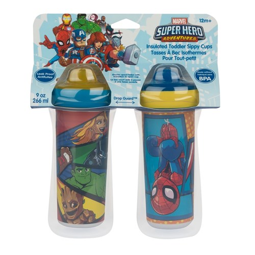 Marvel Insulated 9oz Sippy Cup 2 Pack