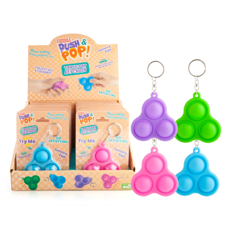 Push N Pop Triple-Pop Keychain